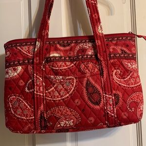Red paisley Vera Bradley tote.